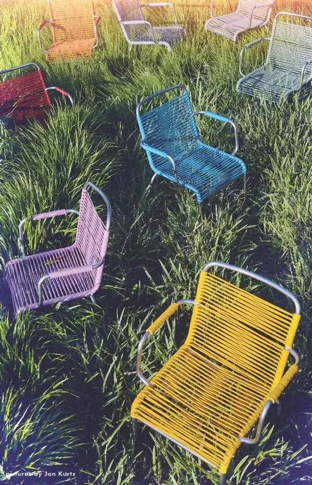 Lawn chairs - MYA - Aluminum outdoor chair with PVC covered armrests. - FIAM SRL