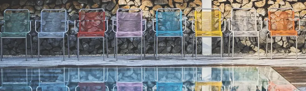 Lawn chairs - MYA - Aluminum outdoor chair with PVC covered armrests. - FIAM SRL