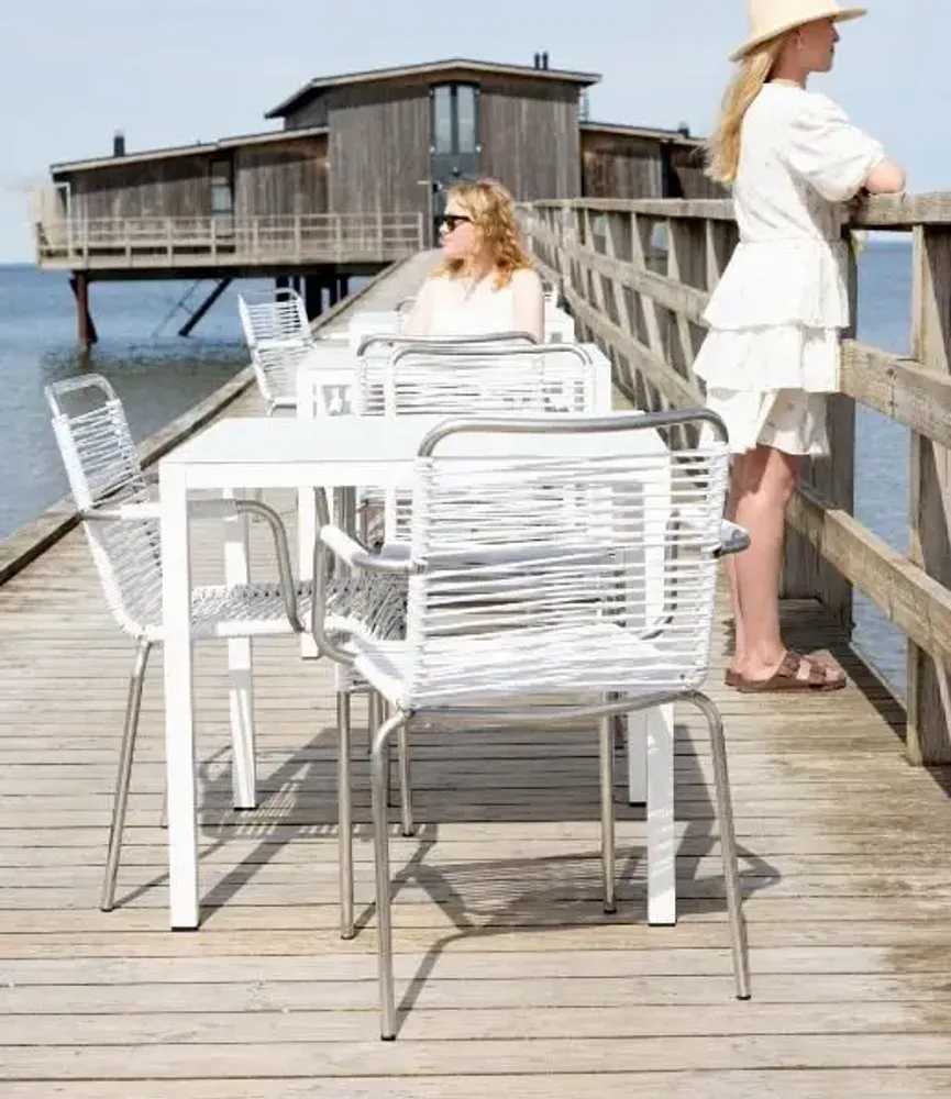 Lawn chairs - MYA - Aluminum outdoor chair with PVC covered armrests. - FIAM SRL