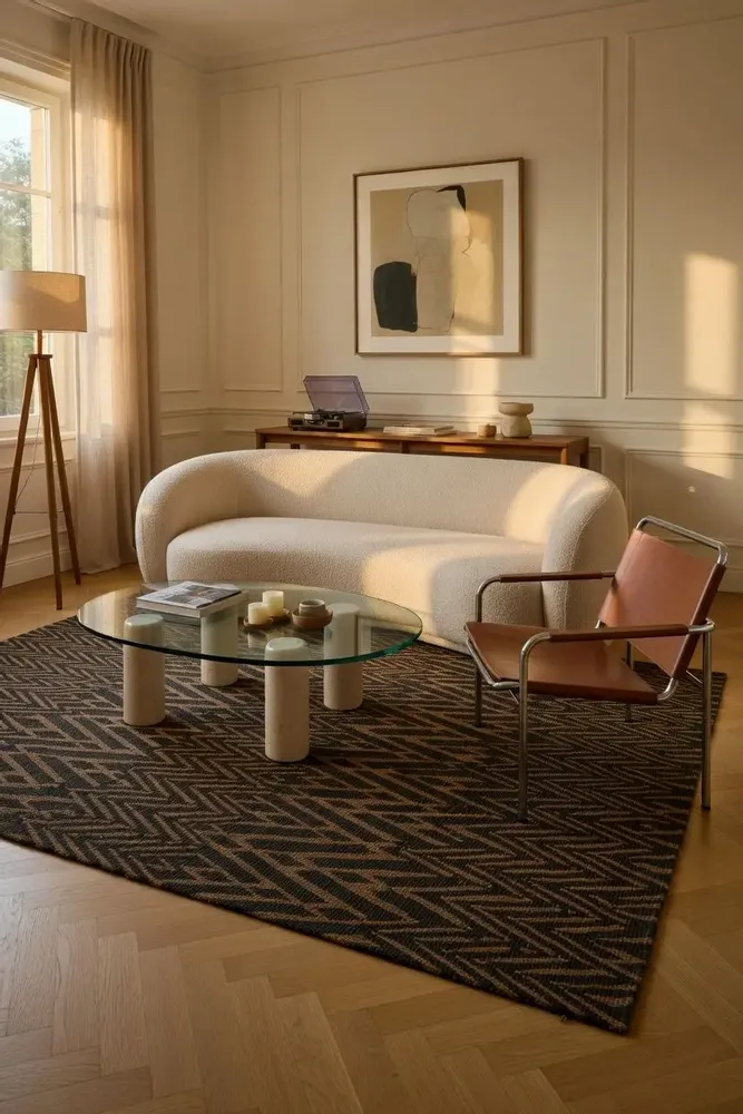 Tapis - Tapis Nomad Brun en Laine et lin - COCONO