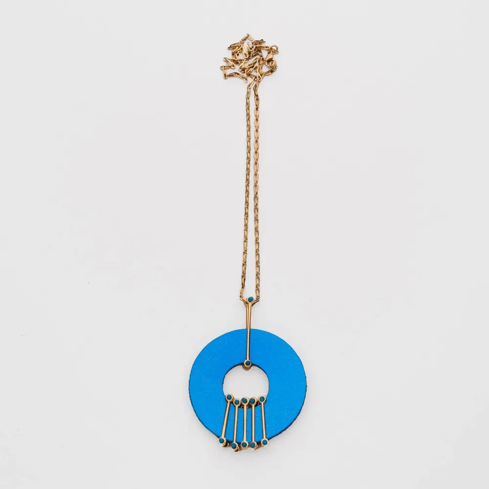 Bijoux - Petit collier en forme de cercle avec pendule - C.KARAKALPAKI