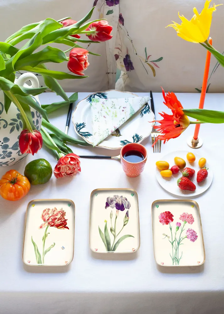 Plateaux - Plateau émaillé Tulipe - PARADISIO IMAGINARIUM