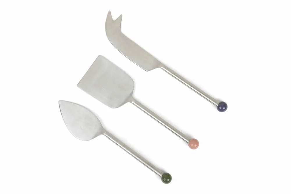Couteaux - Ensemble de couteaux à fromage en acier inoxydable, (ensemble de 3) - - CASA AMAROSA