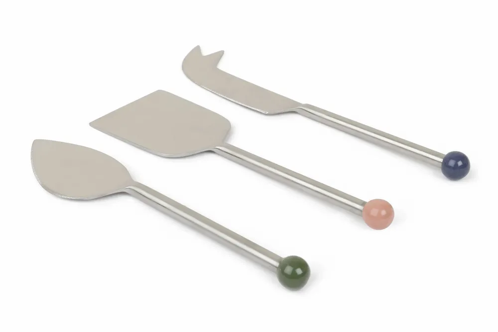 Couteaux - Ensemble de couteaux à fromage en acier inoxydable, (ensemble de 3) - - CASA AMAROSA