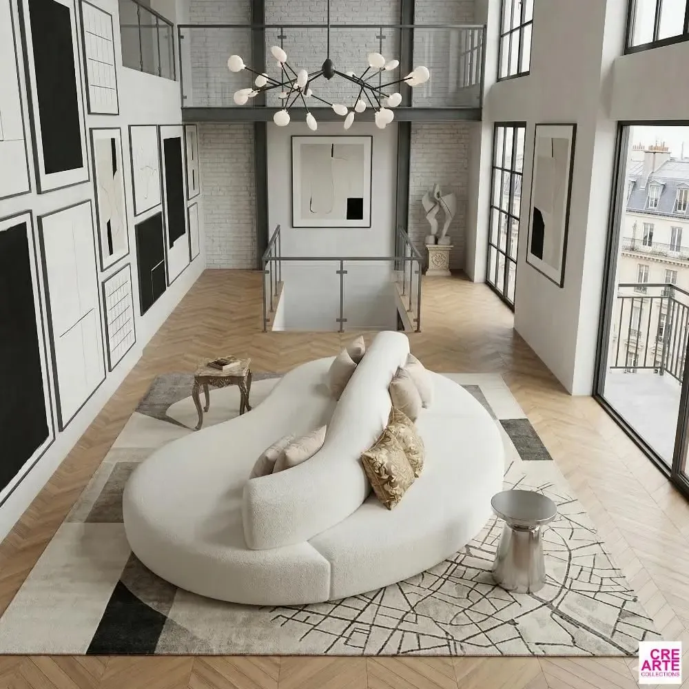 Canapés - Lab Organic White Pearl | Canapé rond double face sur 100% mesure - CREARTE COLLECTIONS