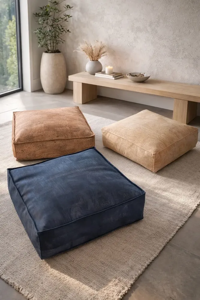 Poufs - Sièges CorkLuxe, coussin de banquette, sièges de sol, poufs | Fabriqué - ARTISAN BY MF