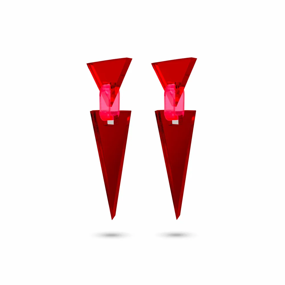 Jewelry - MEMPHIS L Red Earrings - TELLMEE