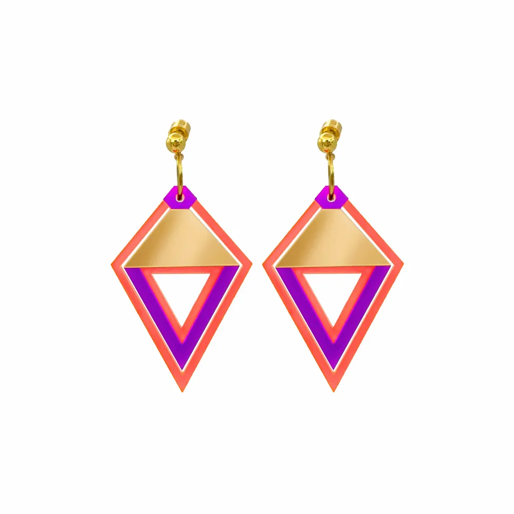 Bijoux - Boucles d'oreilles COVER Violet/Mangue - TELLMEE