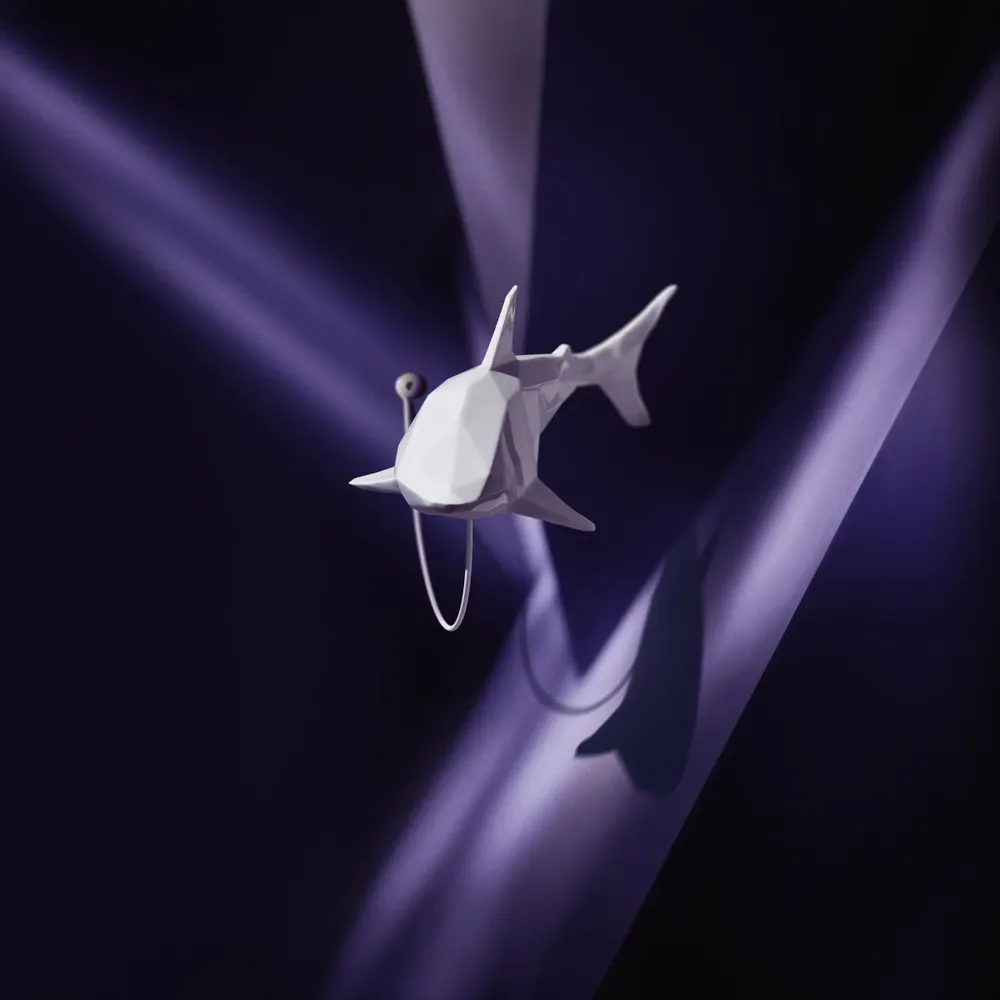 Office design and planning - Porcelain Shark Sculpture – White - OCEANSTORE DESIGN