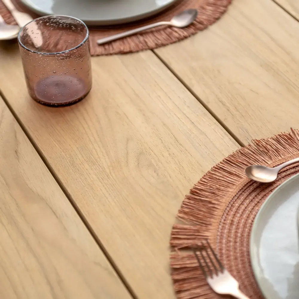 Tables de jardin - Table à manger en teck Lynn - JATI KEBON