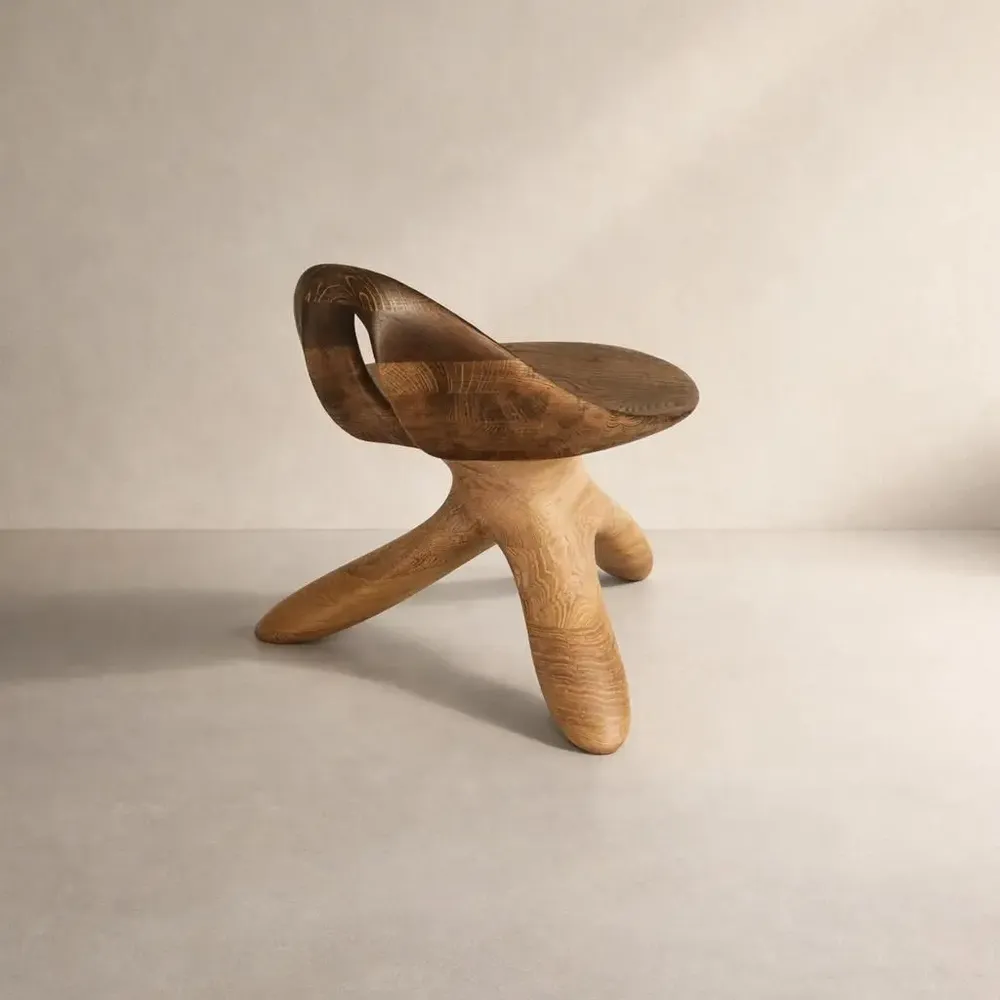 Chairs - Morphe | Sculpted Exclusive Chair | European Oak Wood - NEXART