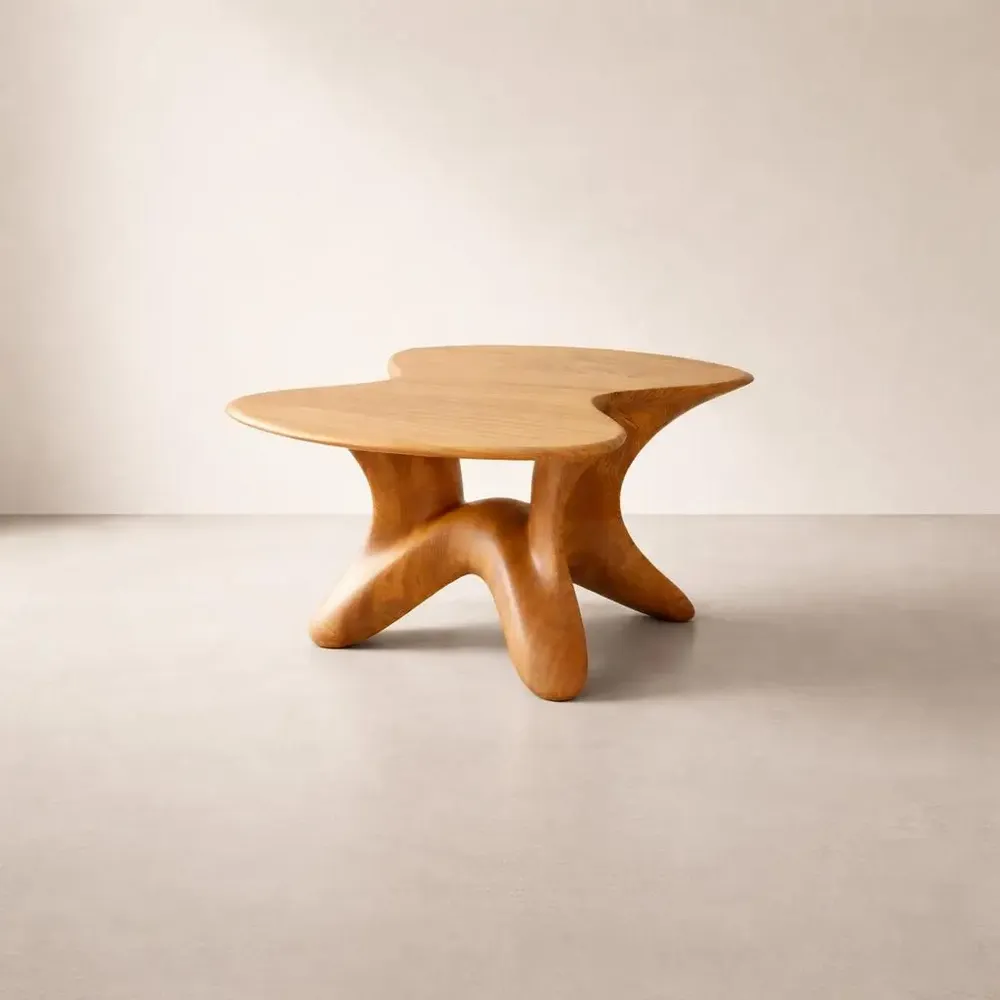 Coffee tables - Selene | Sculpted Coffee Table| European Oak Wood - NEXART