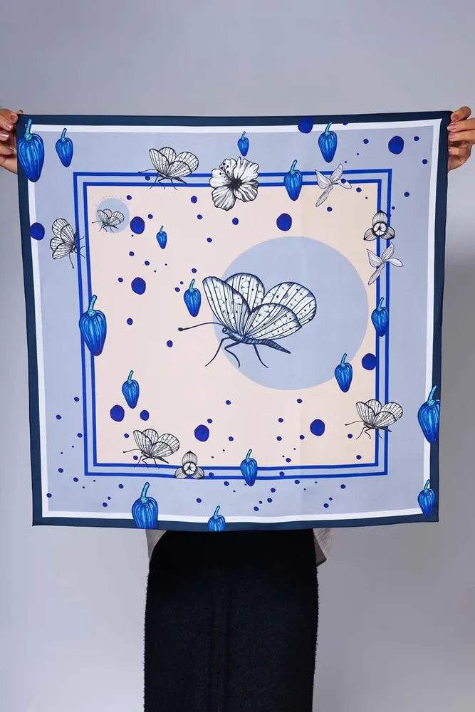 Foulards et écharpes - foulard Pur soie, Carré de soie 67,  Création et impression françaises - KOUNTHEA RETH