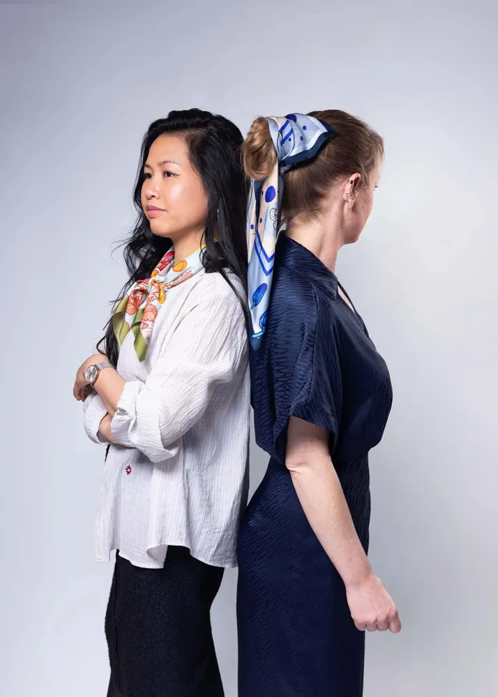 Foulards et écharpes - foulard Pur soie, Carré de soie 67,  Création et impression françaises - KOUNTHEA RETH