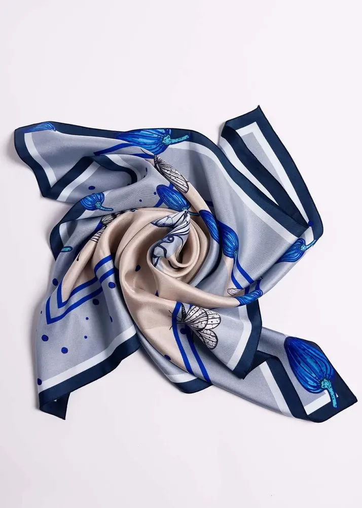 Foulards et écharpes - foulard Pur soie, Carré de soie 67,  Création et impression françaises - KOUNTHEA RETH