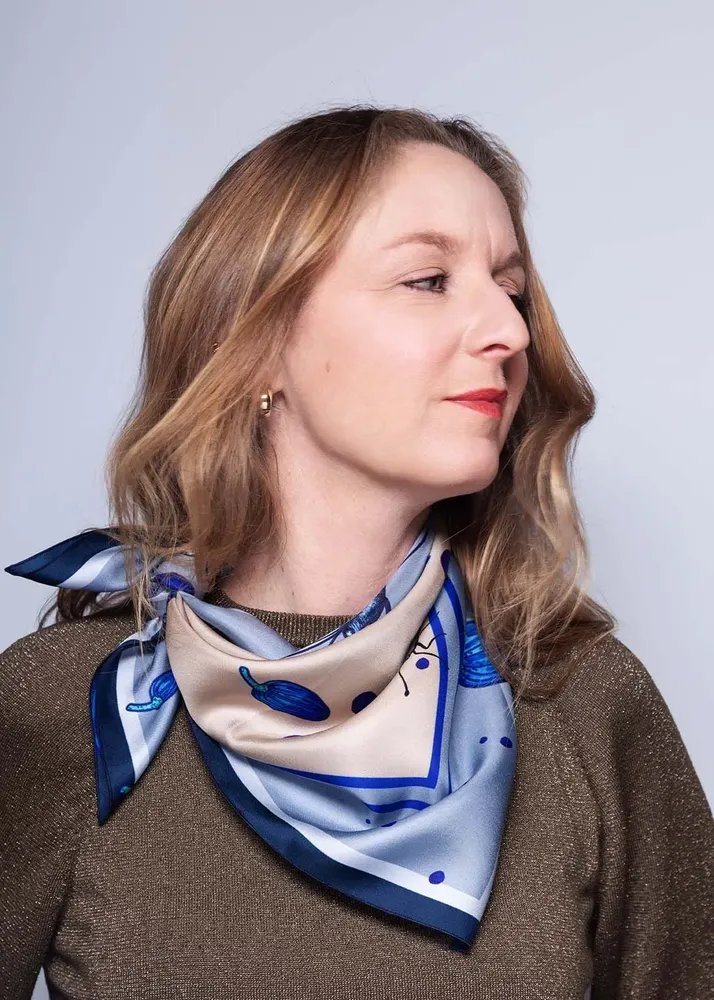 Foulards et écharpes - foulard Pur soie, Carré de soie 67,  Création et impression françaises - KOUNTHEA RETH