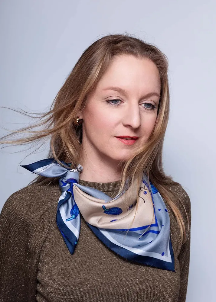Foulards et écharpes - foulard Pur soie, Carré de soie 67,  Création et impression françaises - KOUNTHEA RETH