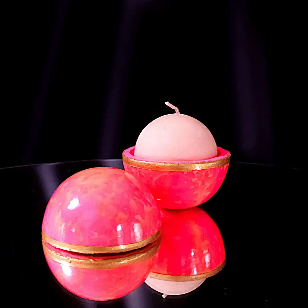 Decorative objects - Bollywood globe candle with peony - PONPON CURIOSITAS