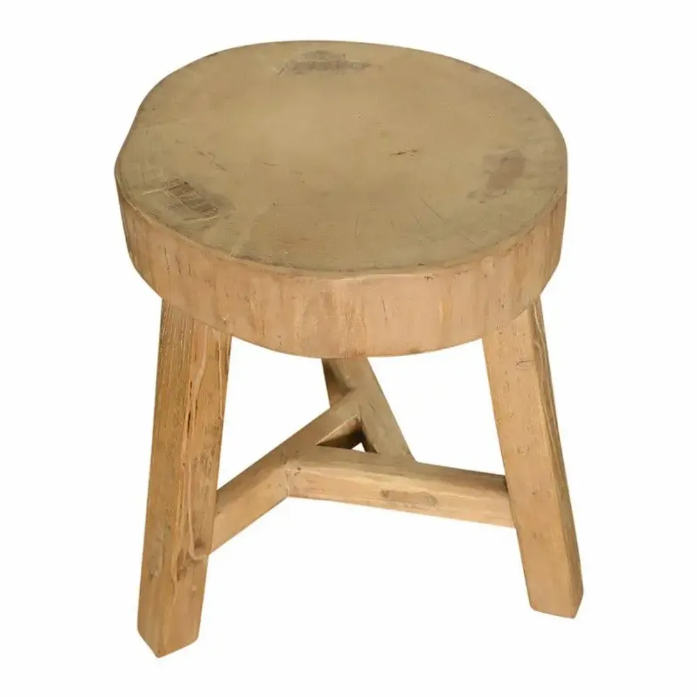 Stools - Handmade round stool - PAGODA INTERNATIONAL