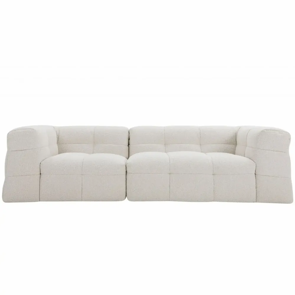 Sofas - ASTANA ecru bouclette sofa - EMPREINTE DU TEMPS