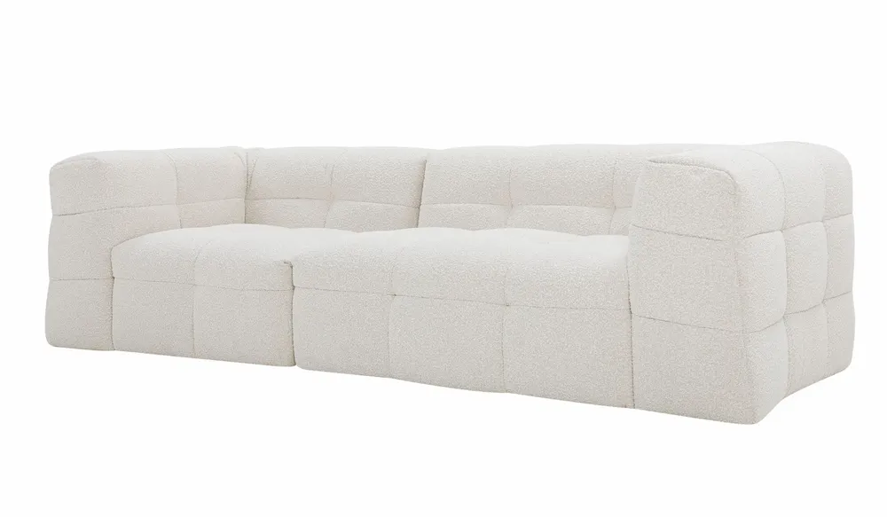 Sofas - ASTANA ecru bouclette sofa - EMPREINTE DU TEMPS