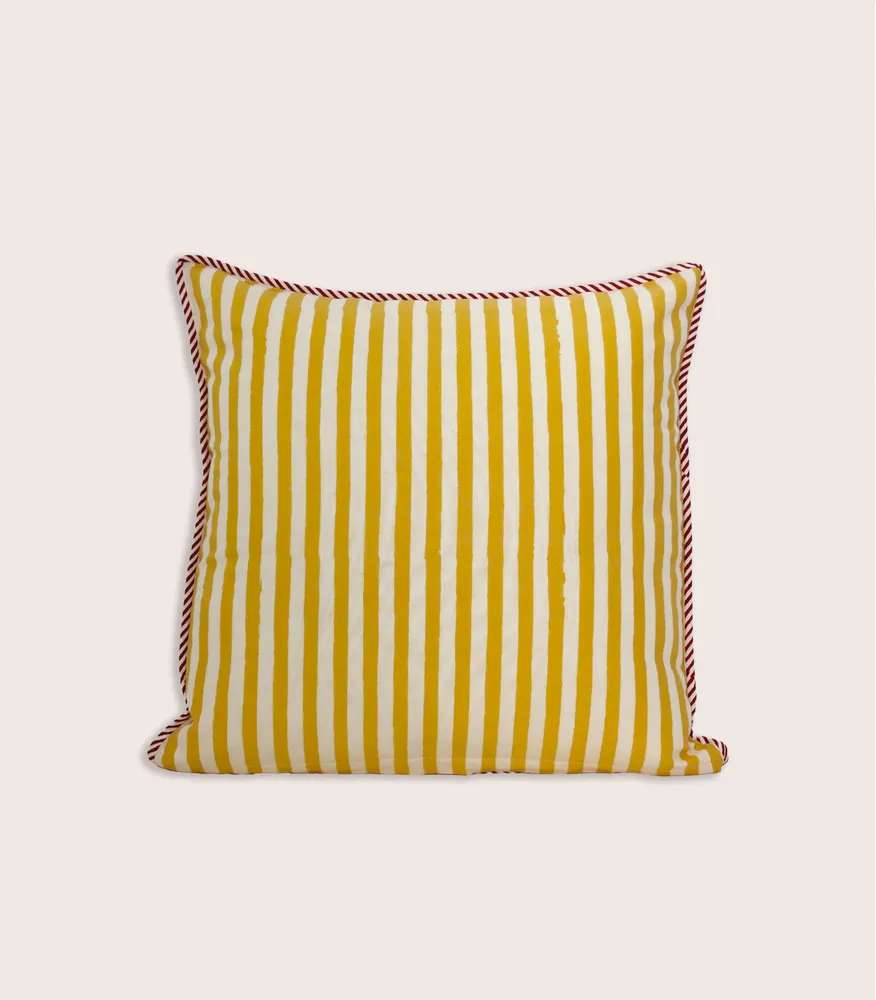 Fabric cushions - LONI Red Cushion Cover - JAMINI BY USHA BORA