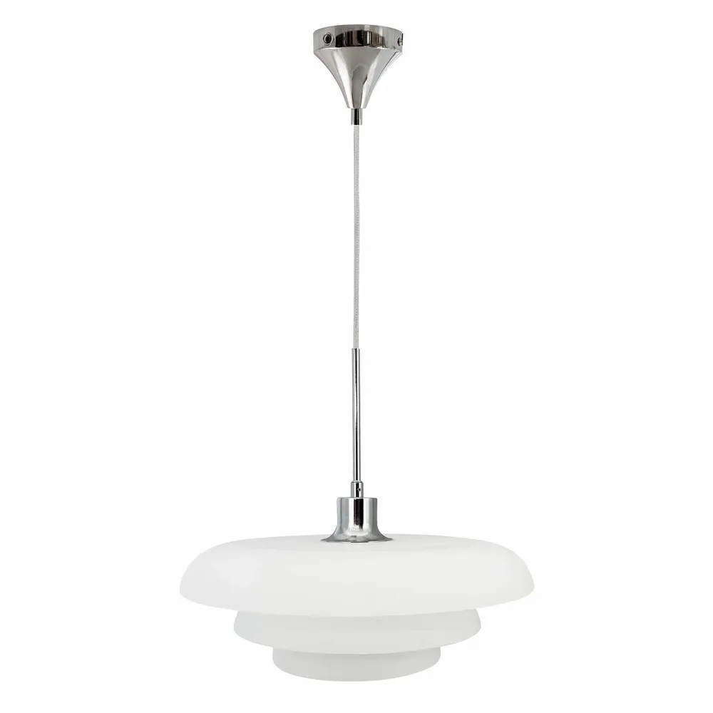 Plafonniers - AVA Pendel D31 Opale/ Krom - DYBERG LARSEN