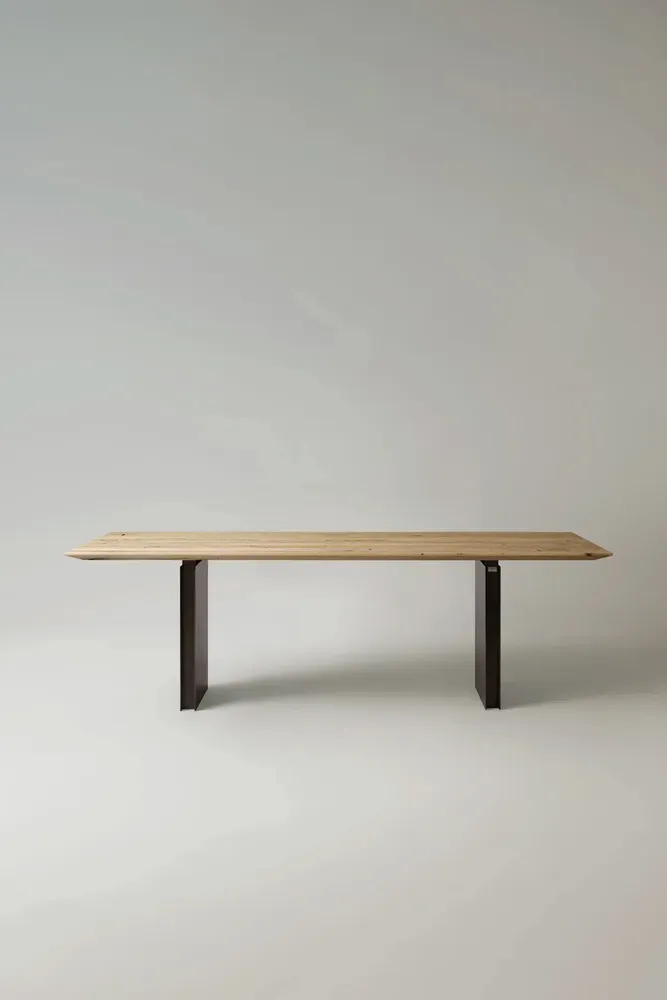 Tables for hotels - Passerella | Dining Table in Bricola Oak and Iron - DE ZOTTI & DE BRICOLA