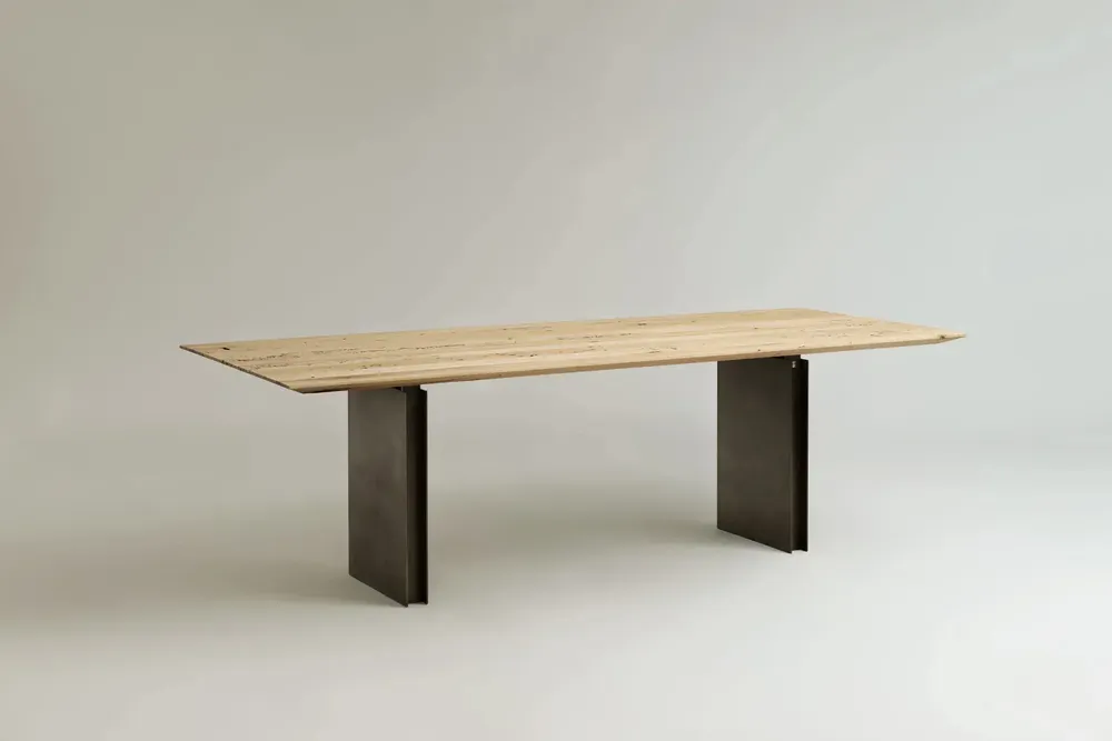 Tables for hotels - Passerella | Dining Table in Bricola Oak and Iron - DE ZOTTI & DE BRICOLA