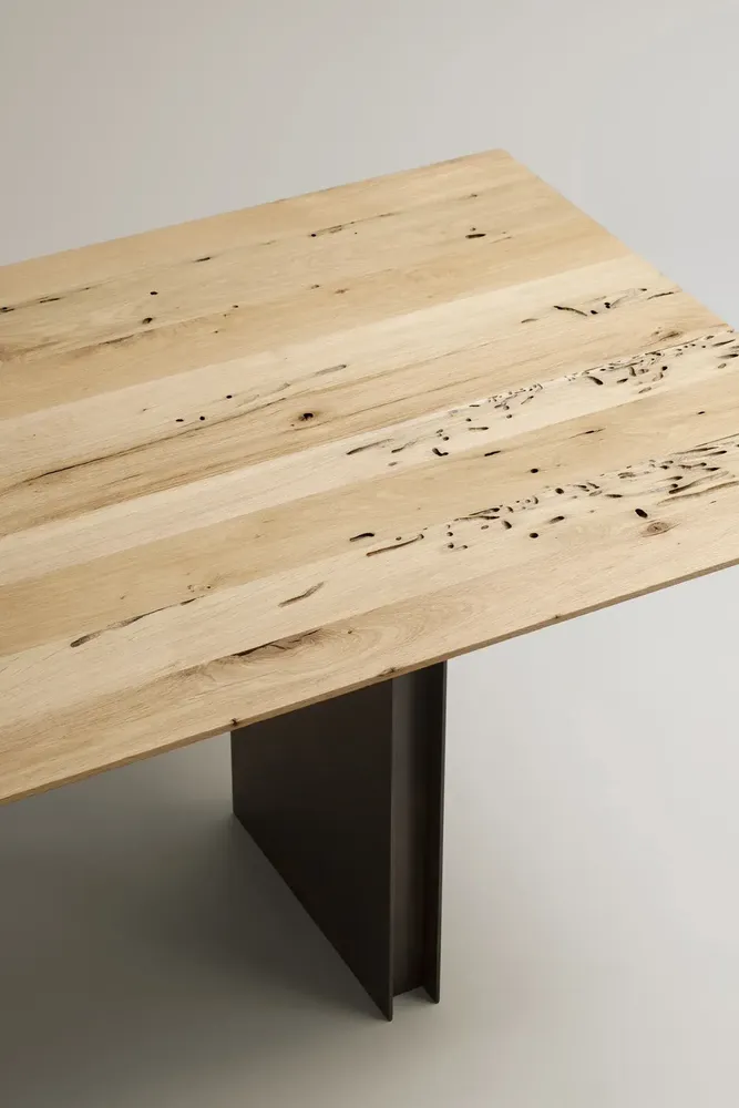 Tables for hotels - Passerella | Dining Table in Bricola Oak and Iron - DE ZOTTI & DE BRICOLA