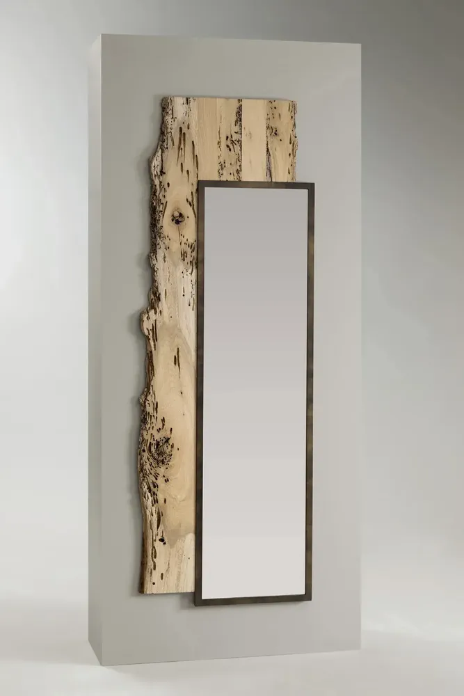 Miroirs - Due Facce | Miroir Architectural en Chêne de Bricole et Métal - DE ZOTTI & DE BRICOLA