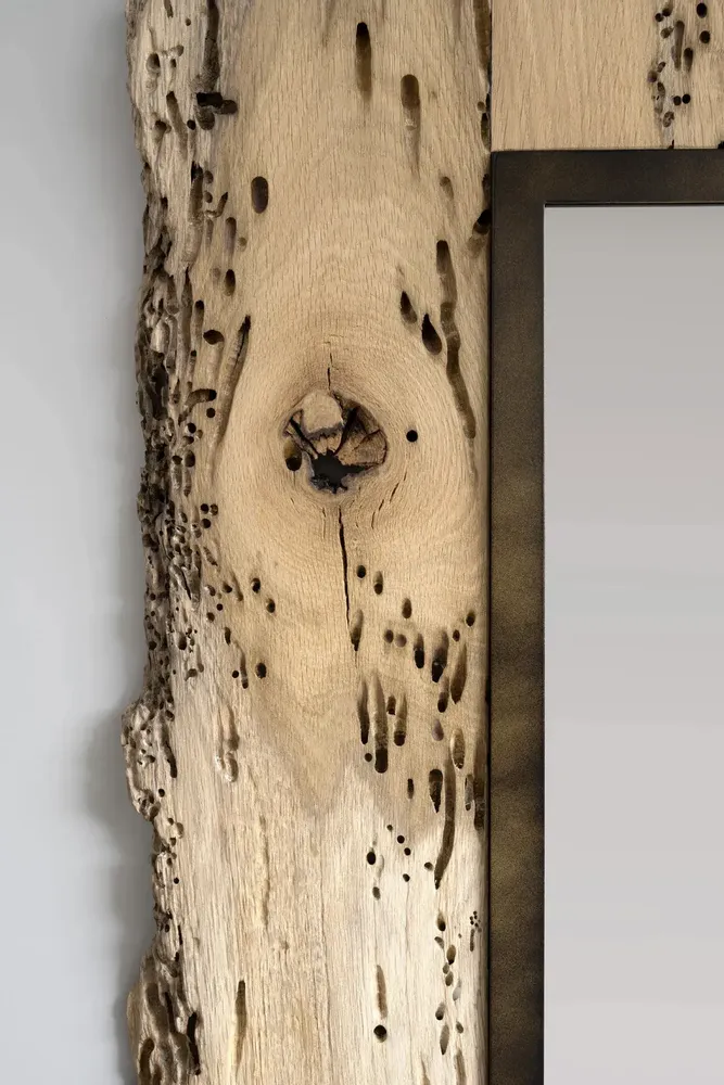 Miroirs - Due Facce | Miroir Architectural en Chêne de Bricole et Métal - DE ZOTTI & DE BRICOLA