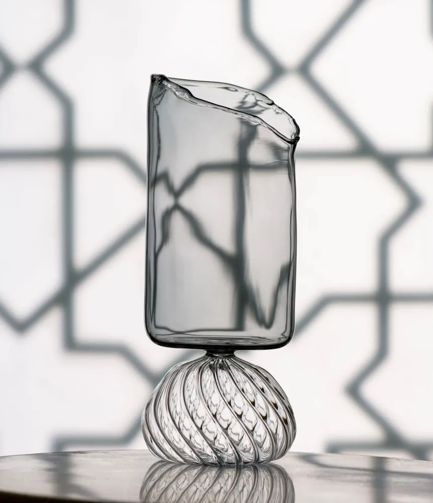 Crystal ware - Charcoal Vase - ASMA'S CRAFTS