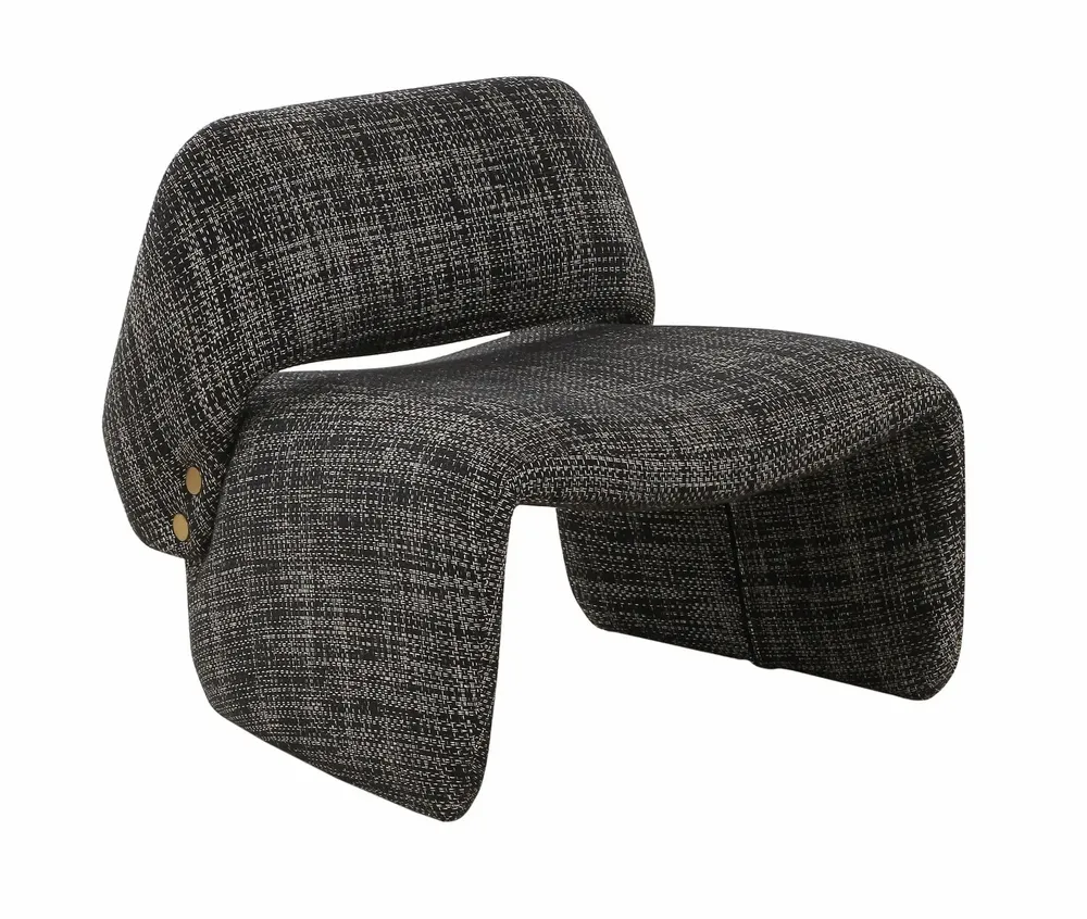 Armchairs - ROMA Mottled Grey Armchair - EMPREINTE DU TEMPS