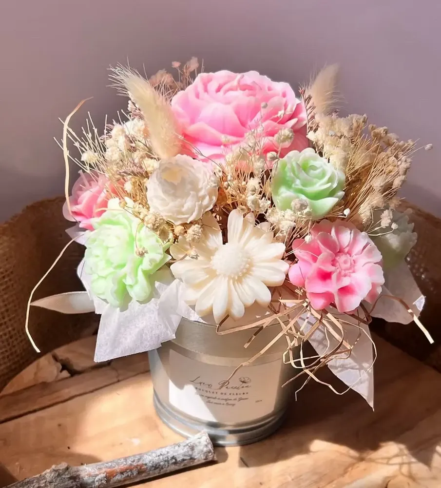 Gifts - Flower wax - Clean linen - Vegetable wax - COSMÉTIQUES DE QUIBERON