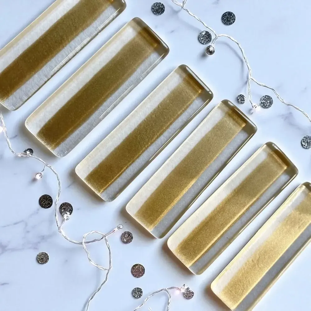 Couteaux - Porte couteaux de table design, repose couteau en verre coloré - ROSE CORAIL DECO