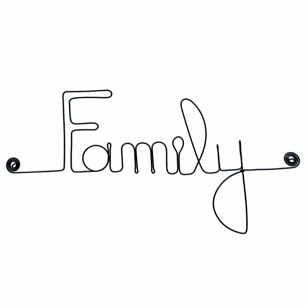 Autres décorations murales - Décoration Murale en Fil de Fer "Family" - à punaiser - Bijoux de Mur - BIJOUX DE MUR