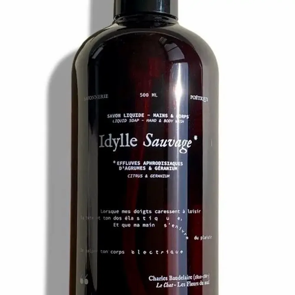 Soaps - WILD IDYLL, CITRUS & GERANIUM LIQUID SOAP - MOTSENT - SAVONNERIE POÉTIQUE