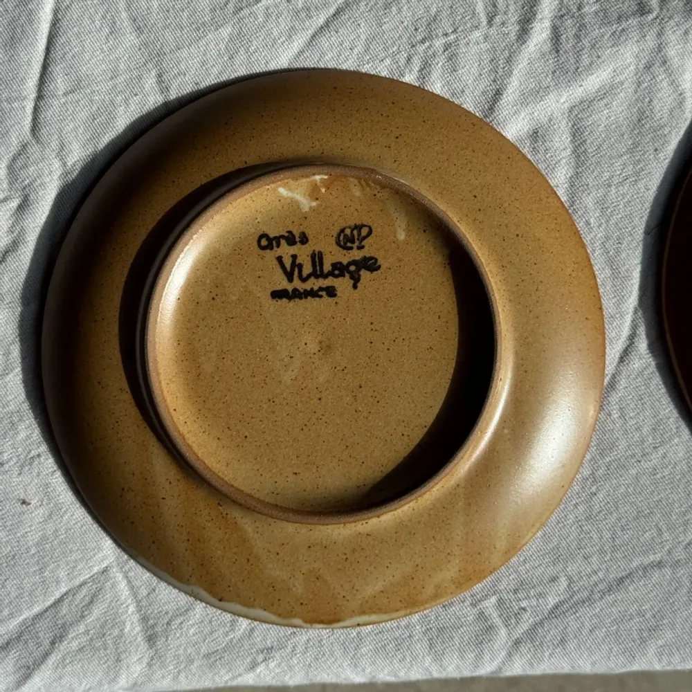 Assiettes au quotidien - Lot de 6 assiettes à dessert en grès Village France D20 - OFFICE OBJETS