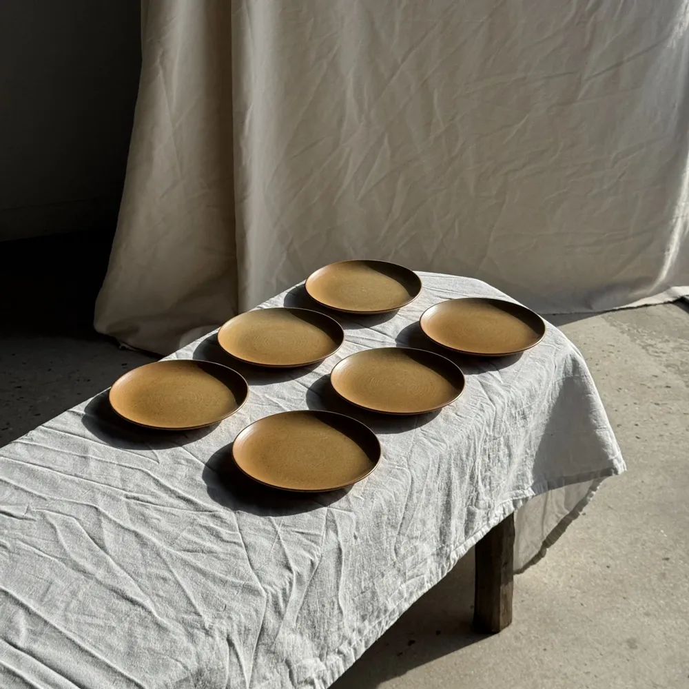 Assiettes au quotidien - Lot de 6 assiettes à dessert en grès Village France D20 - OFFICE OBJETS