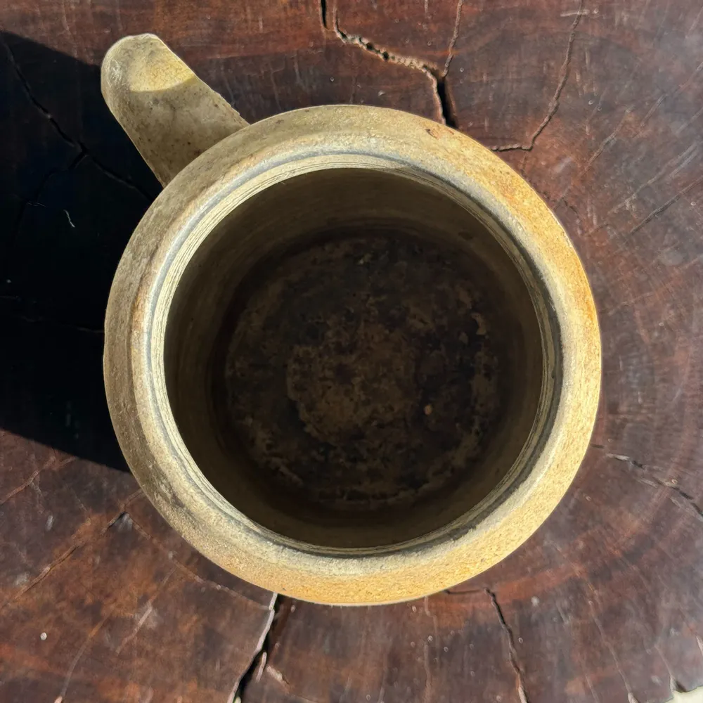 Everyday plates - Large oval matt stoneware pot with beige handle H21 D12 - OFFICE OBJETS