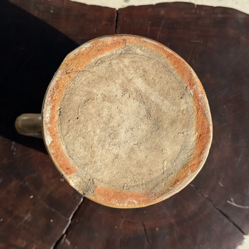 Everyday plates - Large oval matt stoneware pot with beige handle H21 D12 - OFFICE OBJETS