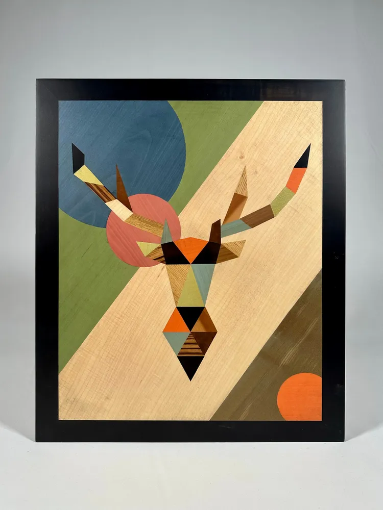 Paintings - Tableau Le Cerf Abstrait - EBÉNISTERIE CONTEMPORAINE MIOSSEC