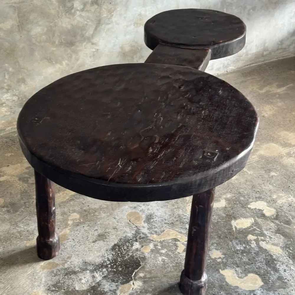 Tables basses - Grande coffee table, table basse tripode minimaliste en teck massif - OFFICE OBJETS