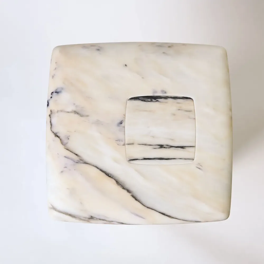 Tables for hotels - Bossa Side Table in Solid Estremoz Marble - DUISTT