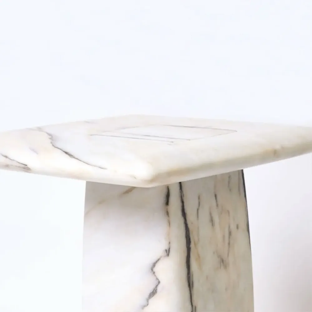 Tables for hotels - Bossa Side Table in Solid Estremoz Marble - DUISTT