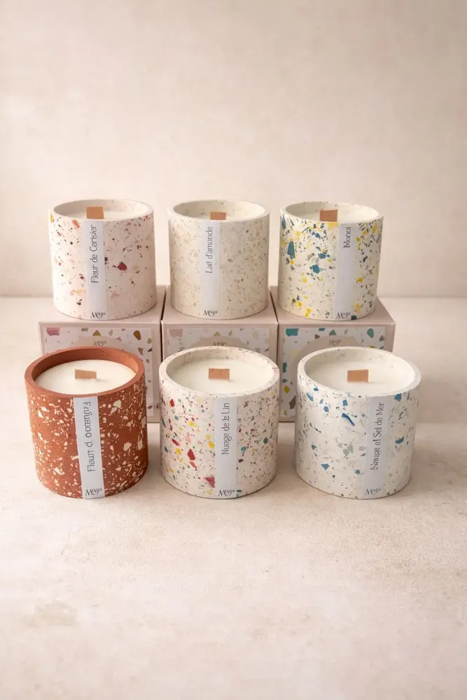 Candles - Discovery Pack — Refillable Terrazzo Candles (6 pieces) - MIMPI