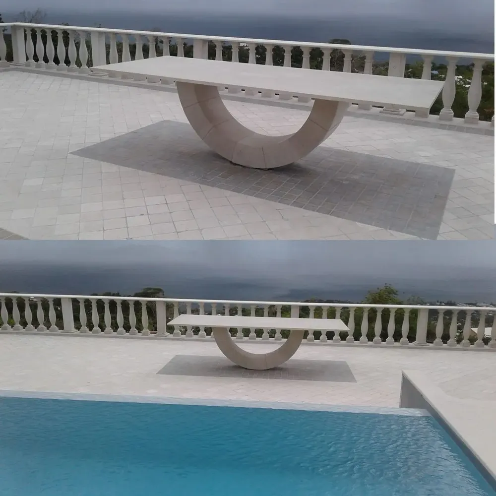 Terraces - Botticino Tumbled Marble Tiles - 15x15 cm - SENINI STONE  -NATURAL STONE MADE IN ITALY-