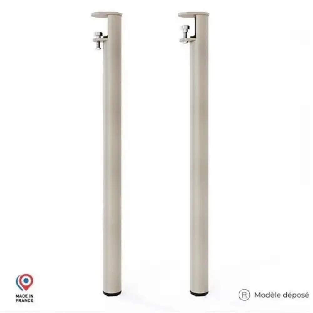 Consoles - PIED DE TABLE MANGE DEBOUT EN ACIER TOPAZE - LOT DE 2 PIEDS - DECO-GEM