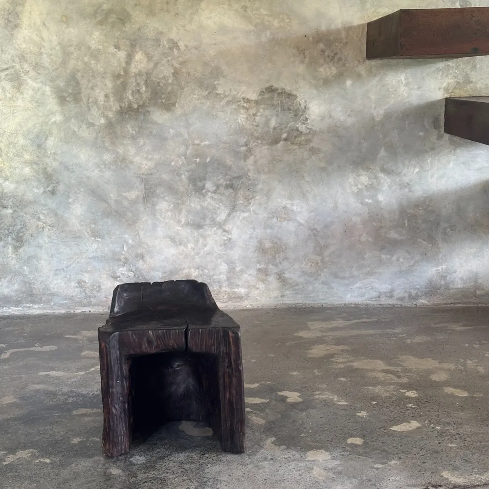 Stools - Stool, stool or small low armchair in Japanese style monoxyle brutalis - OFFICE OBJETS